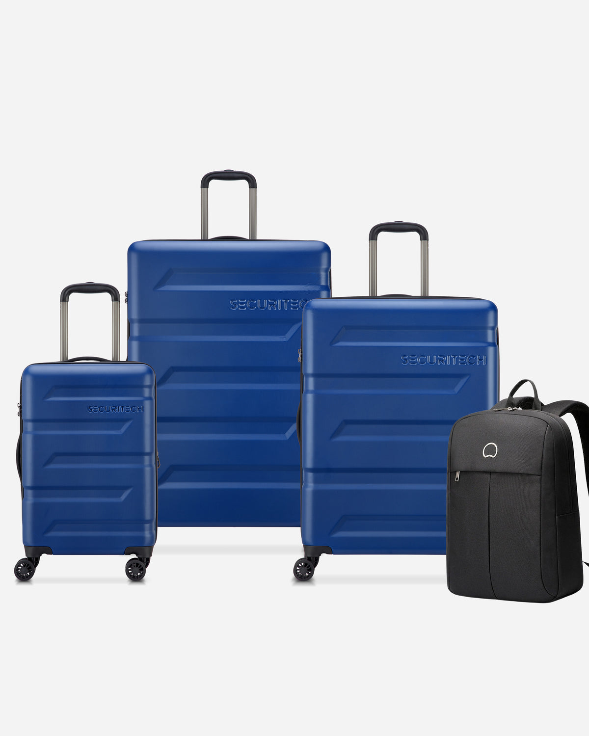 Delsey Paris Securitech Slash 3 Piece Set Expandable Luggage + Free Backpack