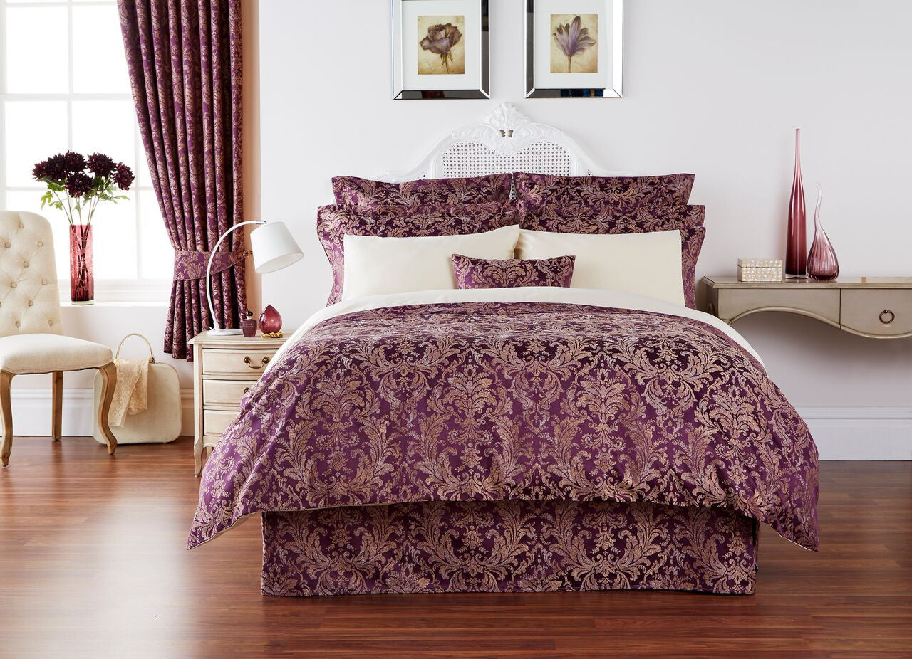 Christy "Sicily" Bed Linen - colour Damson