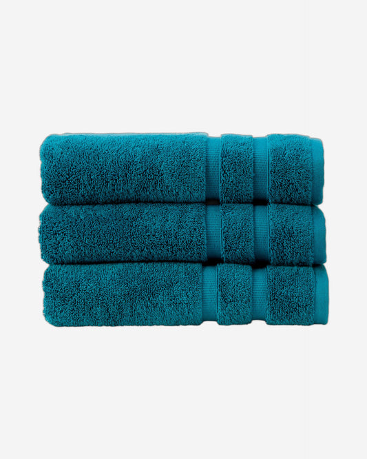 Christy "Signum" Combed Cotton Bath Towels Collection in Vivid Teal