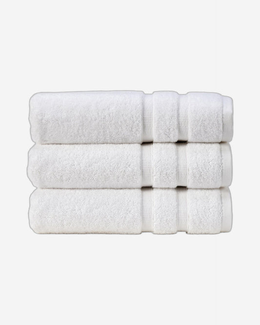 Christy "Signum" Combed Cotton Bath Towels Collection in White