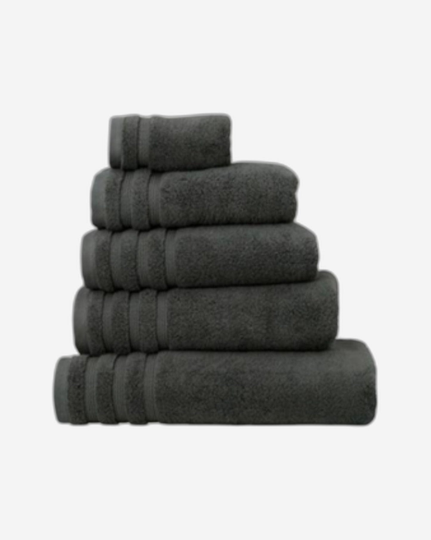 Linen Obsession "Zero Twist" Bath Towels Collection in Green *** PHOTO IS BLACK ***