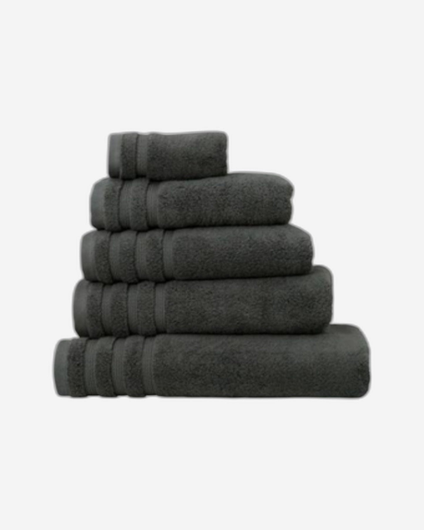 Linen Obsession "Zero Twist" Bath Towels Collection in Slate