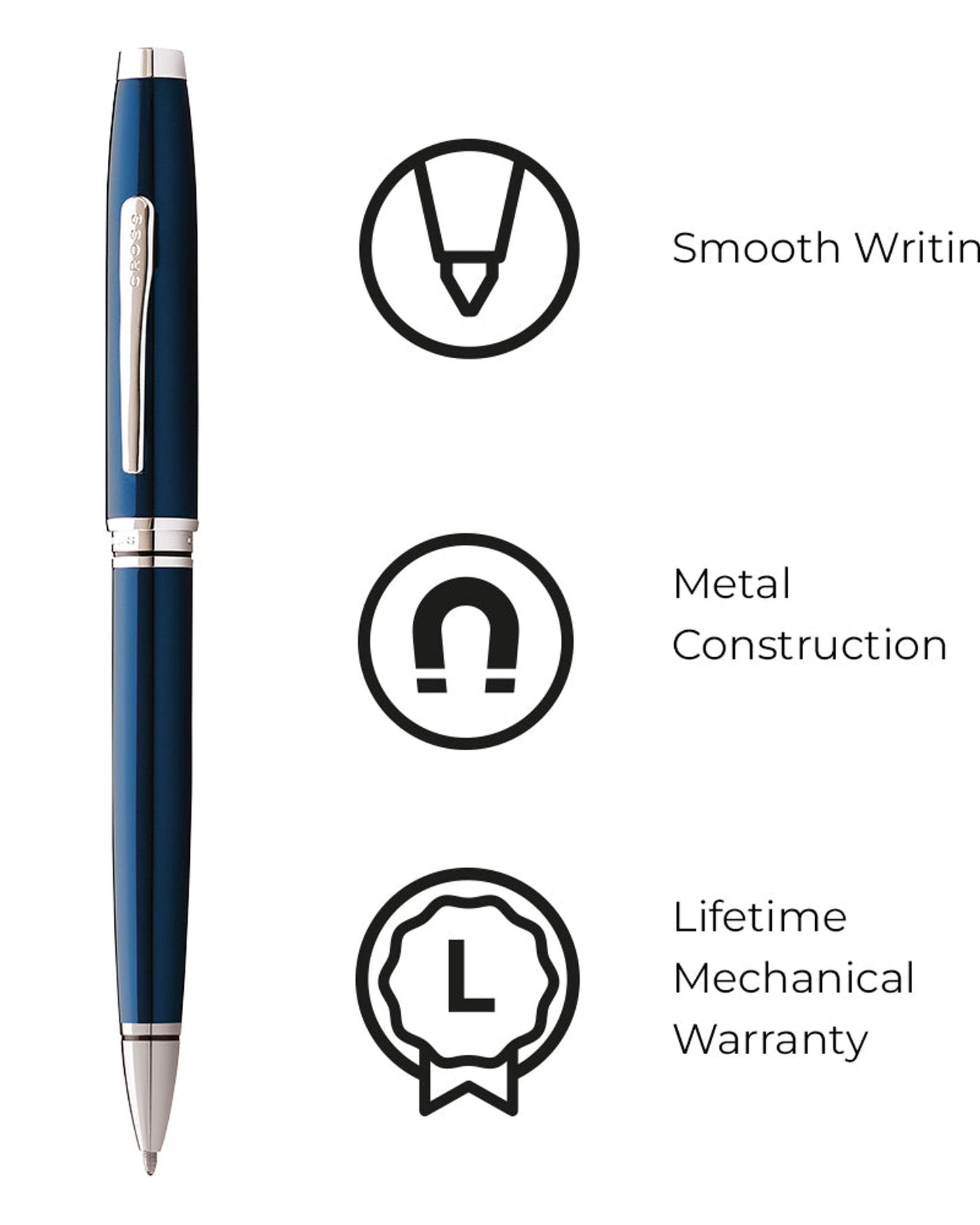 Cross Coventry Blue Lacquer Ballpoint Pen AT0662-9