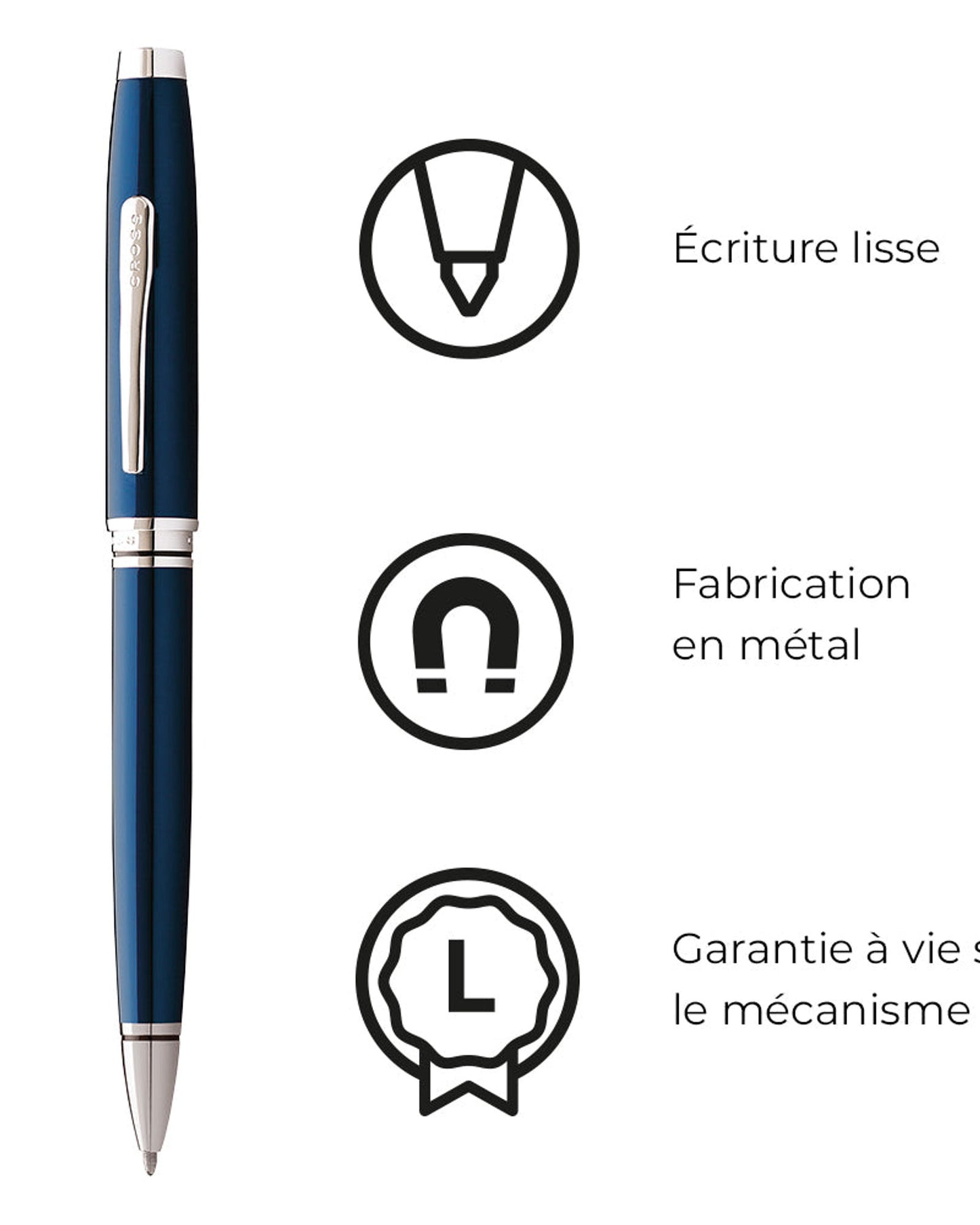 Cross Coventry Blue Lacquer Ballpoint Pen AT0662-9