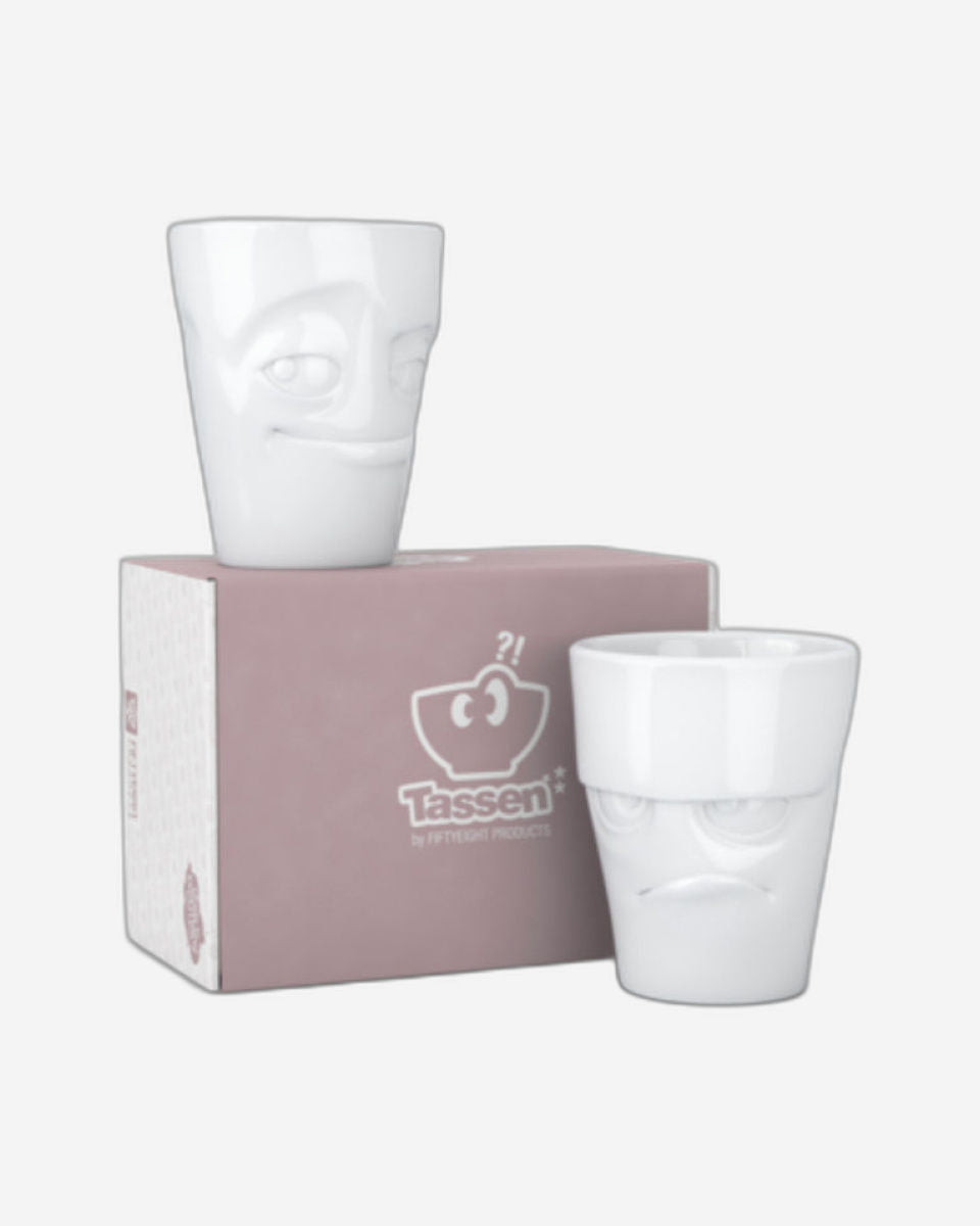 58 Products Mug set no.1 - grumpy & impish white