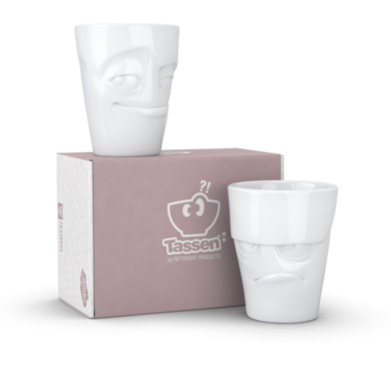 58 Products Mug set no.1 - grumpy & impish white