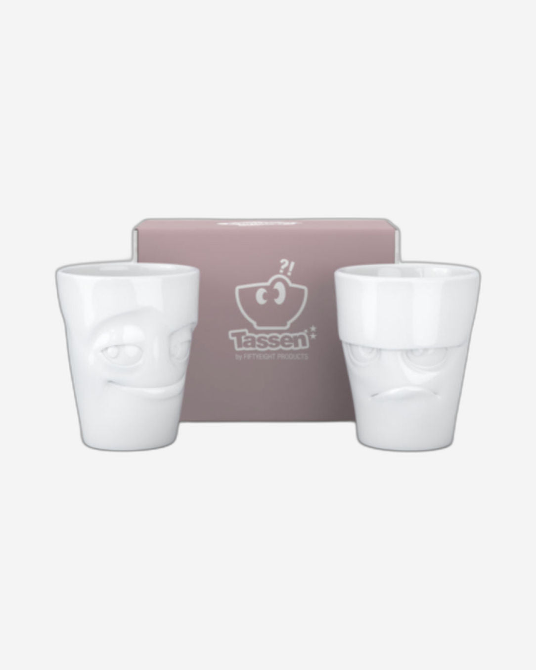 58 Products Mug set no.1 - grumpy & impish white