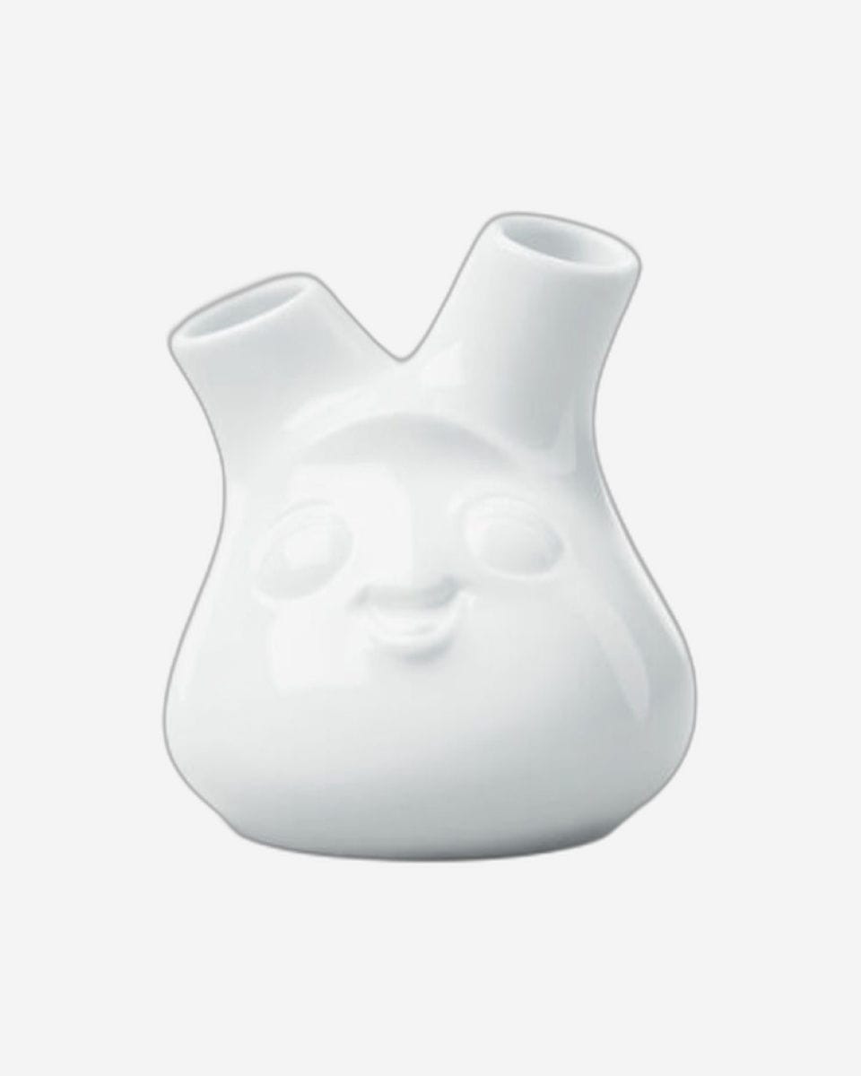 58 Products small Vase - cheeky (round) white - 2 flowers