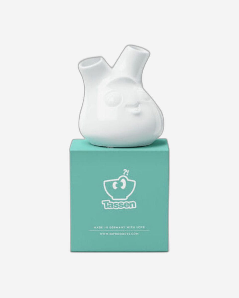 58 Products small Vase - cheeky (round) white - 2 flowers