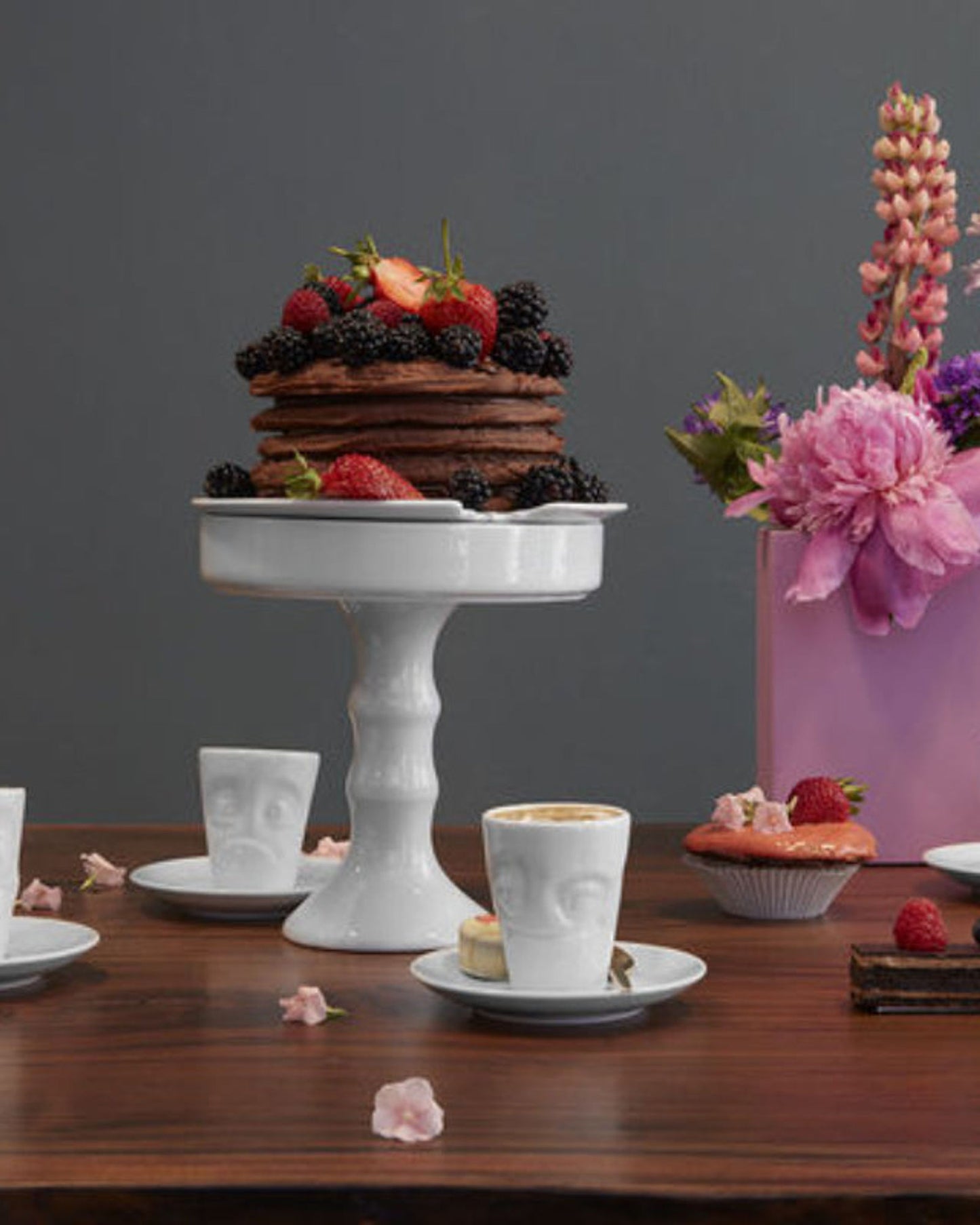 58 Products Espresso Mug with handle - buffled white