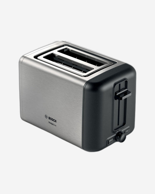 Bosch DesignLine Stainless Steel Toaster, Two Slice - Silver, TAT3P420GB