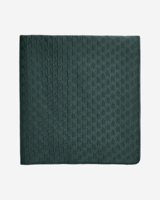Ted Baker "T" Quilted Bedspread and Pillow Shams in Forest Green