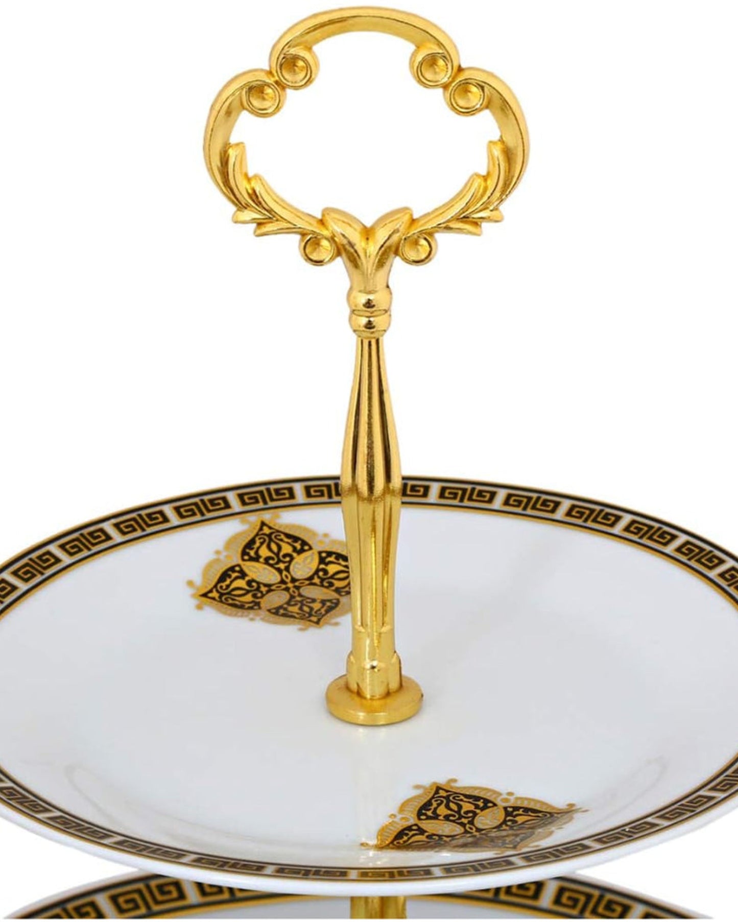 Shallow Bone China 3-Tier Cake Plate, Elegant Porcelain Dessert Stand for Afternoon Tea, Pastries, & Weddings