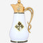 Shallow Bone China Arabic Dallah 1 Litre Flask, Elegant Porcelain Coffee Pot for Arabic Coffee, Tea & Hot Beverages