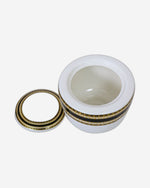 Shallow Bone China 1 Pcs Sugar Pot with Spoon, Elegant Porcelain Sugar Bowl for Tea, Coffee & Hot Beverages