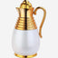 Nessan Arabic Dallah 0.7L, White/Gold | Elegant Stainless Steel Traditional Coffee Pot for Arabic Coffee & Beverages