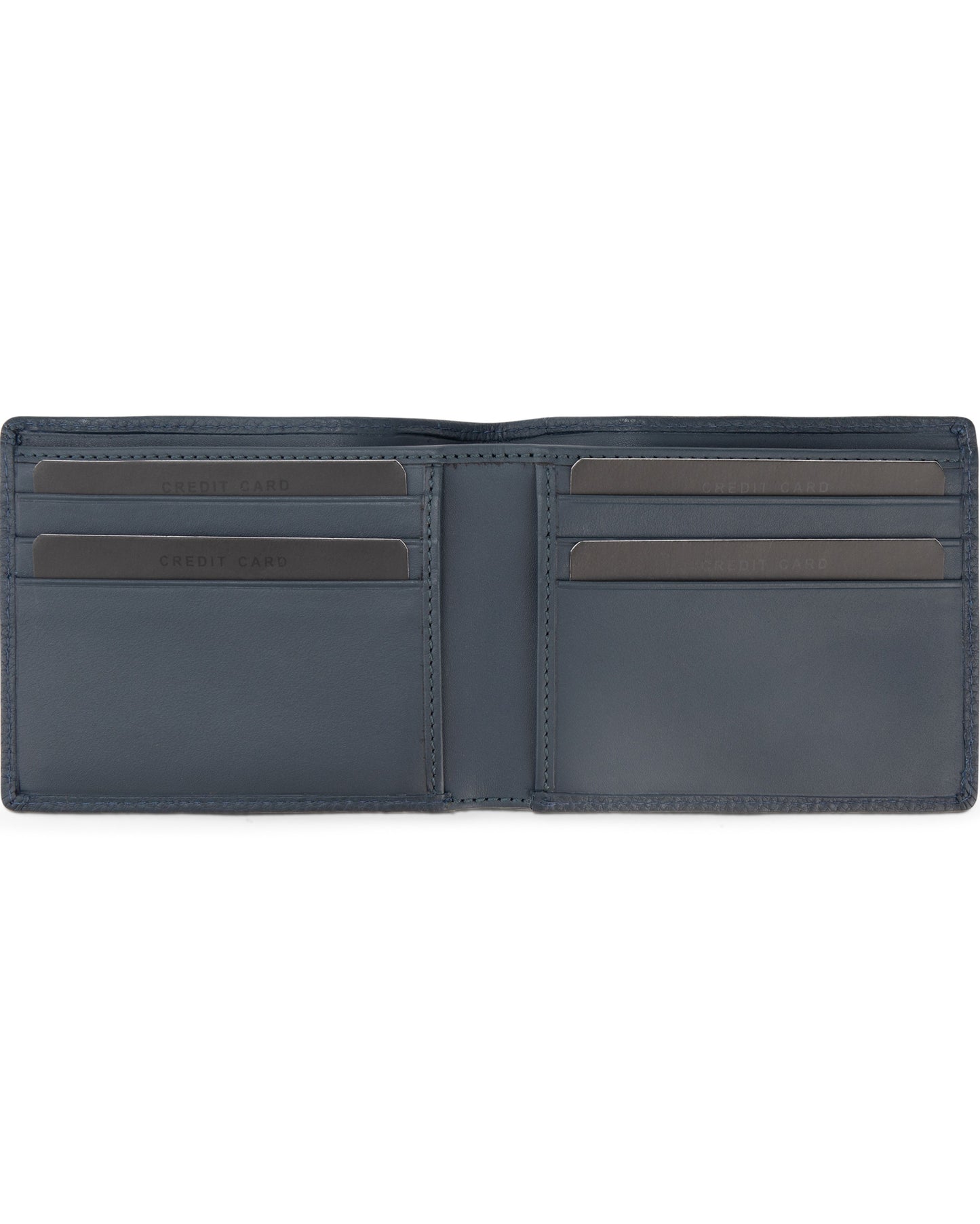 Cross Pebble Leather 8Cc Classic Fold Wallet - Navy Blue