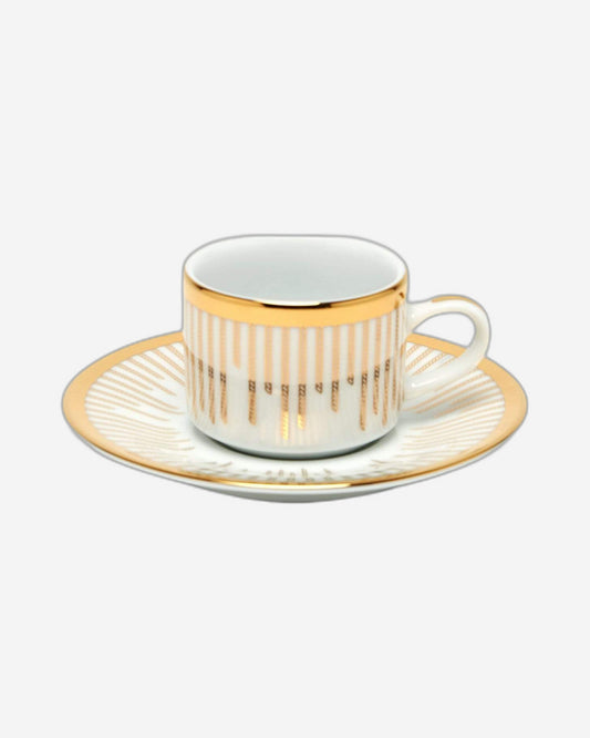 Dankotuwa Kane Gold 6+6 Coffee Coffee Cup And Saucer - Kane-0692/693