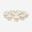 Shallow Bone China 12-Piece Cawa Set, White and Gold, Elegant Porcelain Cups & Saucers for Tea, Coffee & Hot Beverages