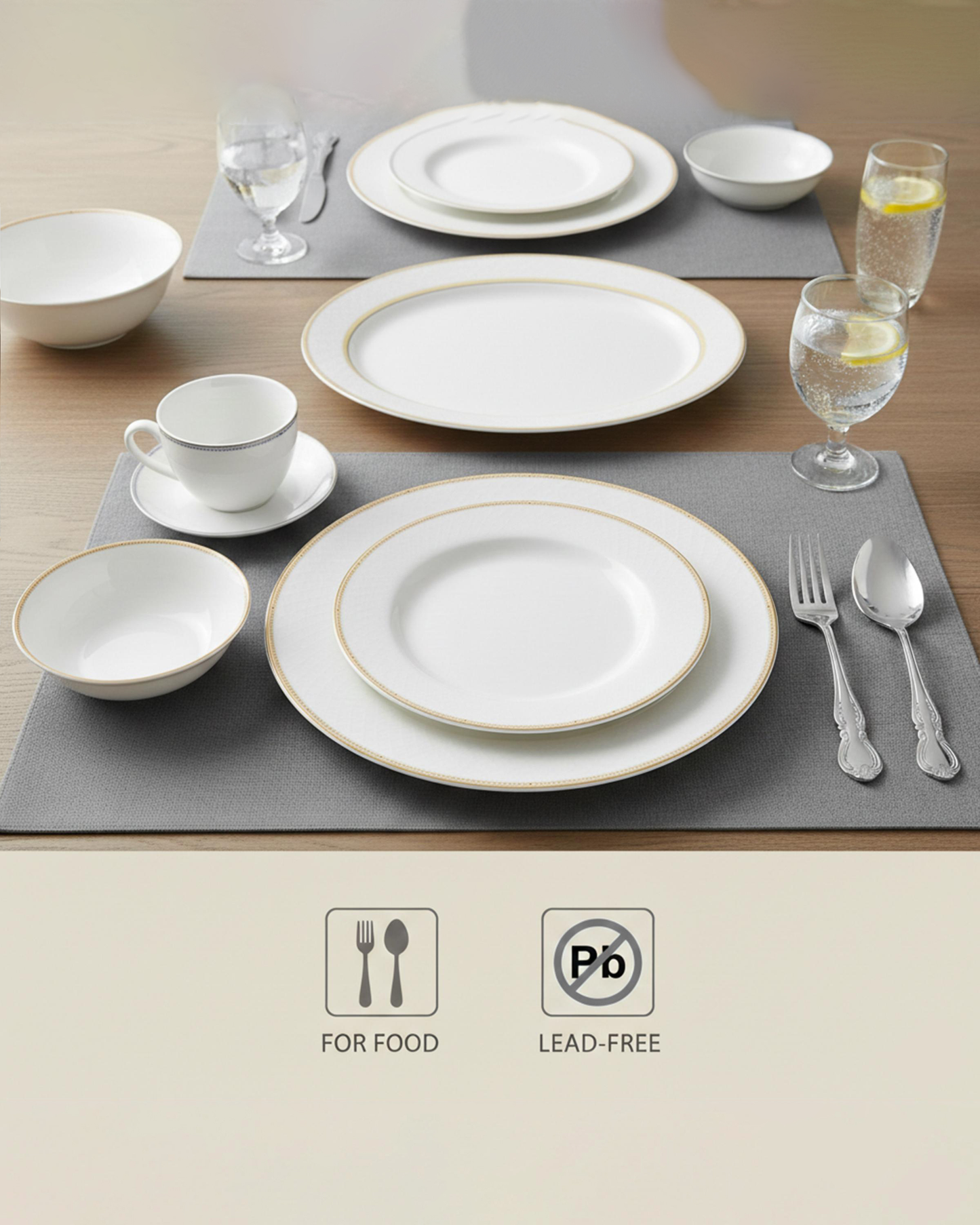 Shallow KIVA Dinnerware Set 32 pcs