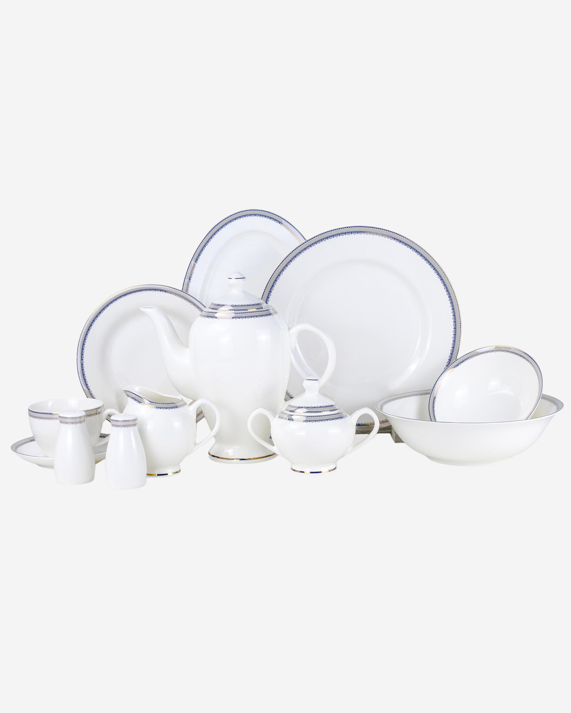 Shallow MIRA Dinnerware Set 47 pcs