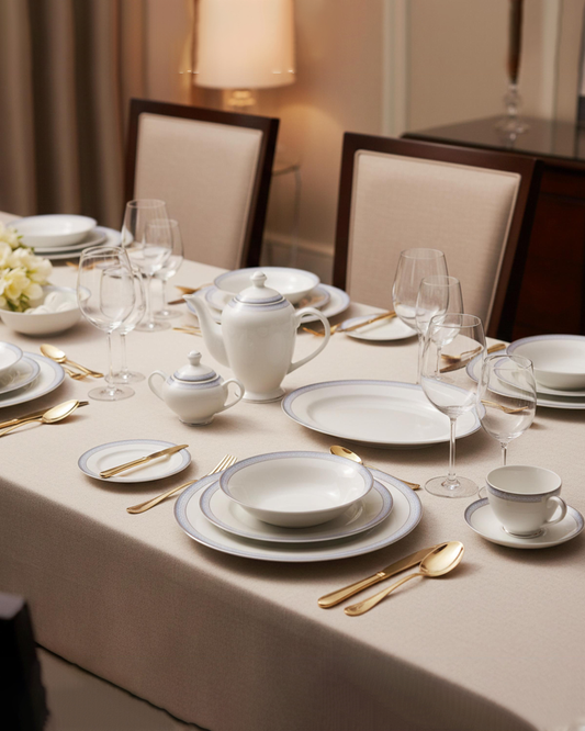 Shallow ZIYA Dinnerware Set 47 pcs