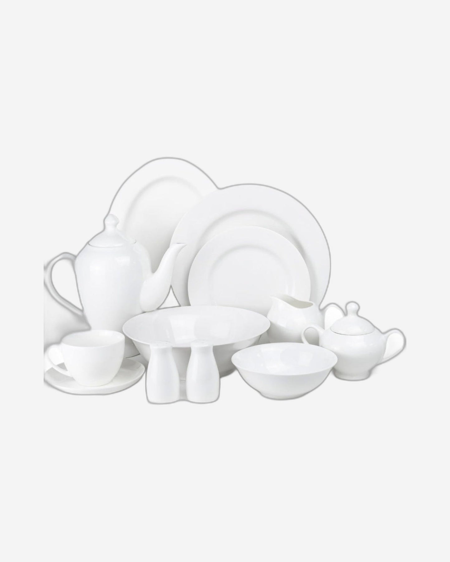 Cuisine Art Dinnerware Set 47Pc White