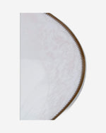 Shallow Porcelain Sahara Bowl with Gold Rim, White, 23 cm, Elegant Porcelain Serving Bowl for Soup, Salad & Desserts