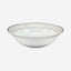 Shallow 23 cm Porcelain Platinum Bowl with Gold Rim, White, Elegant Serving Bowl for Soup, Salad, Dessert & More