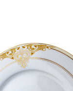 Shallow Porcelain Prestige Bowl with Gold Rim, White, 23 cm, Elegant Serving Bowl for Soup, Salad, Dessert & More