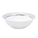 Shallow 23 cm Porcelain Bowl, Elegant White Serving Bowl for Soup, Salad, Dessert & More