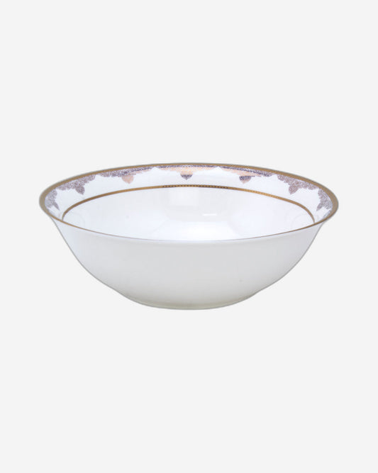 Shallow 23 cm SAVANAH Bowl, Elegant White Porcelain Serving Bowl for Soup, Salad, Dessert & More
