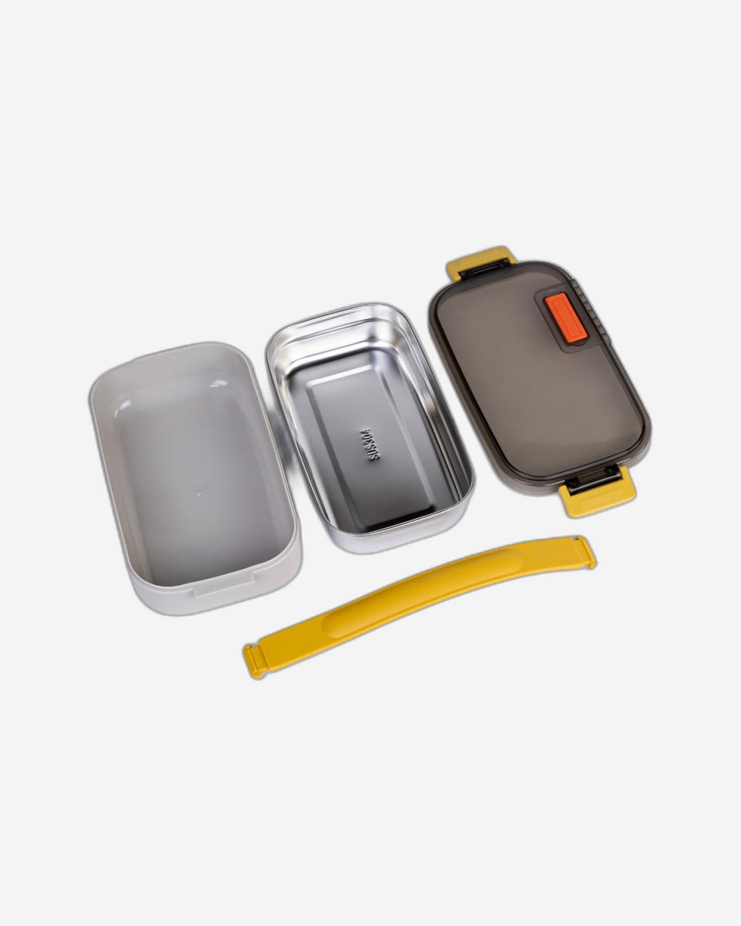 Nessan Japanese-style Leak-proof Stainless Steel Lunch Box - 700ml - Bento Box - Portable, Airtight, Thermal food Container - for Picnics, Office, School food storage - with Detachable Silicone Strap