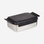 Nessan Stainless Steel Bento Lunch Food Box Container, Large 1250ML Metal Lunch Box Container for Kids Lockable Clips to Leak Proof - BPA-Free - Dishwasher Safe, Black/Silver