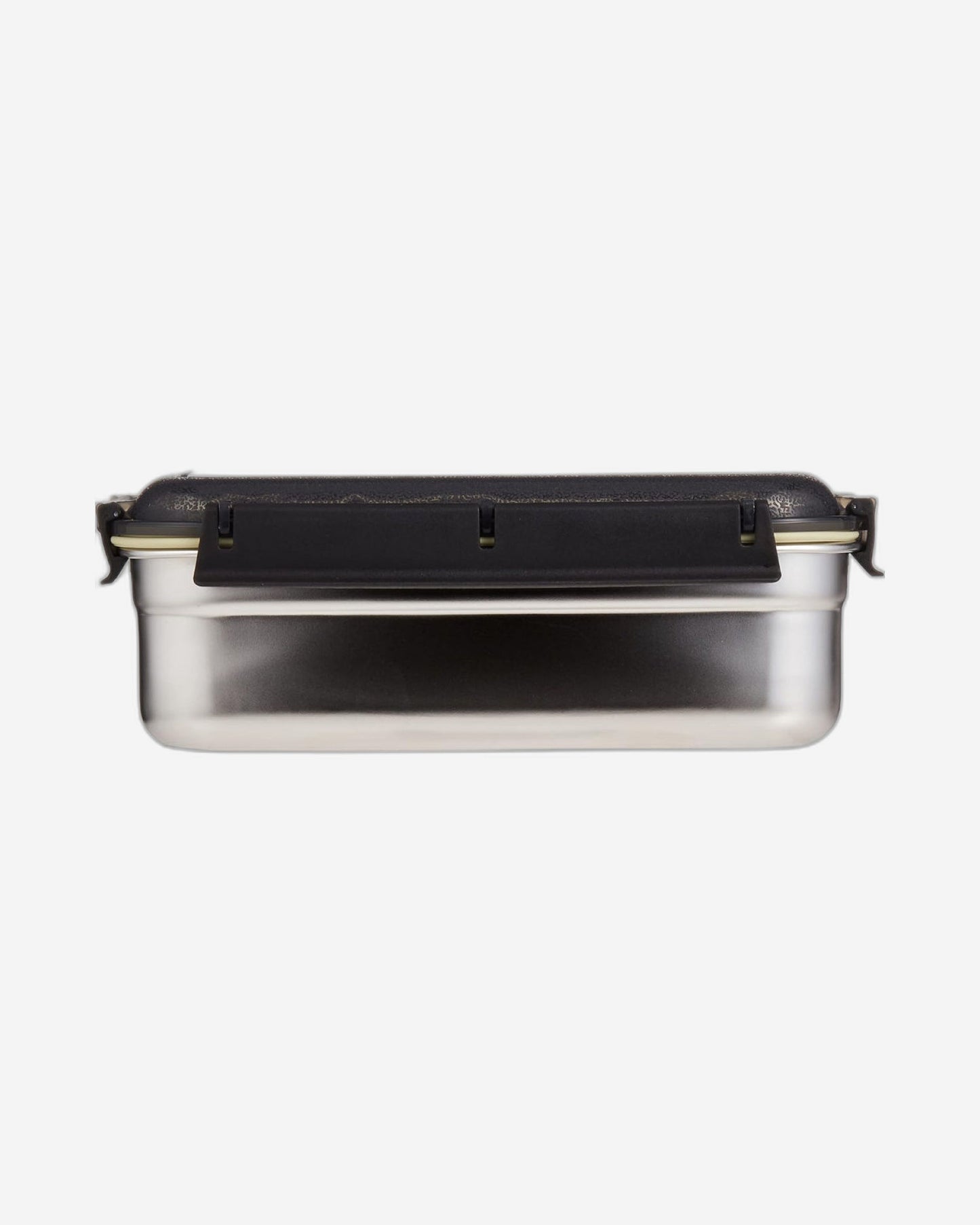 Nessan Stainless Steel Bento Lunch Food Box Container, Large 1250ML Metal Lunch Box Container for Kids Lockable Clips to Leak Proof - BPA-Free - Dishwasher Safe, Black/Silver