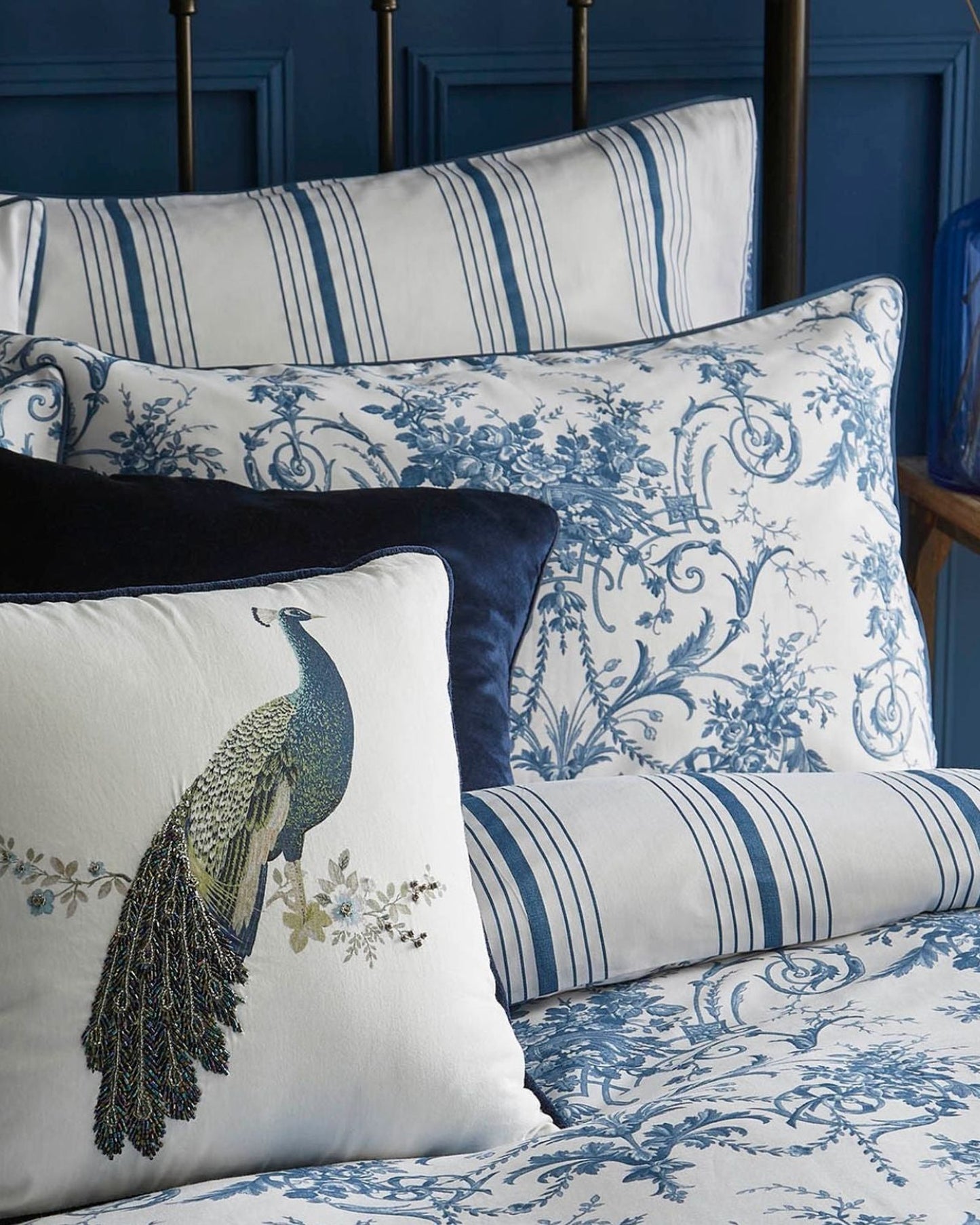 Laura Ashley "Tuileries" Duvet Cover Set in Midnight