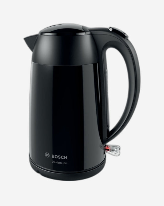 Bosch DesignLine Stainless Steel Cordless Kettle, 1.7 Litres, 3000W - Black, TWK3P423GB