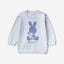 Warm cotton sweater with inlay