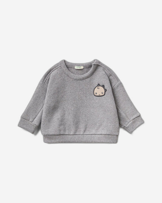 Sweatshirt in recycled cotton blend