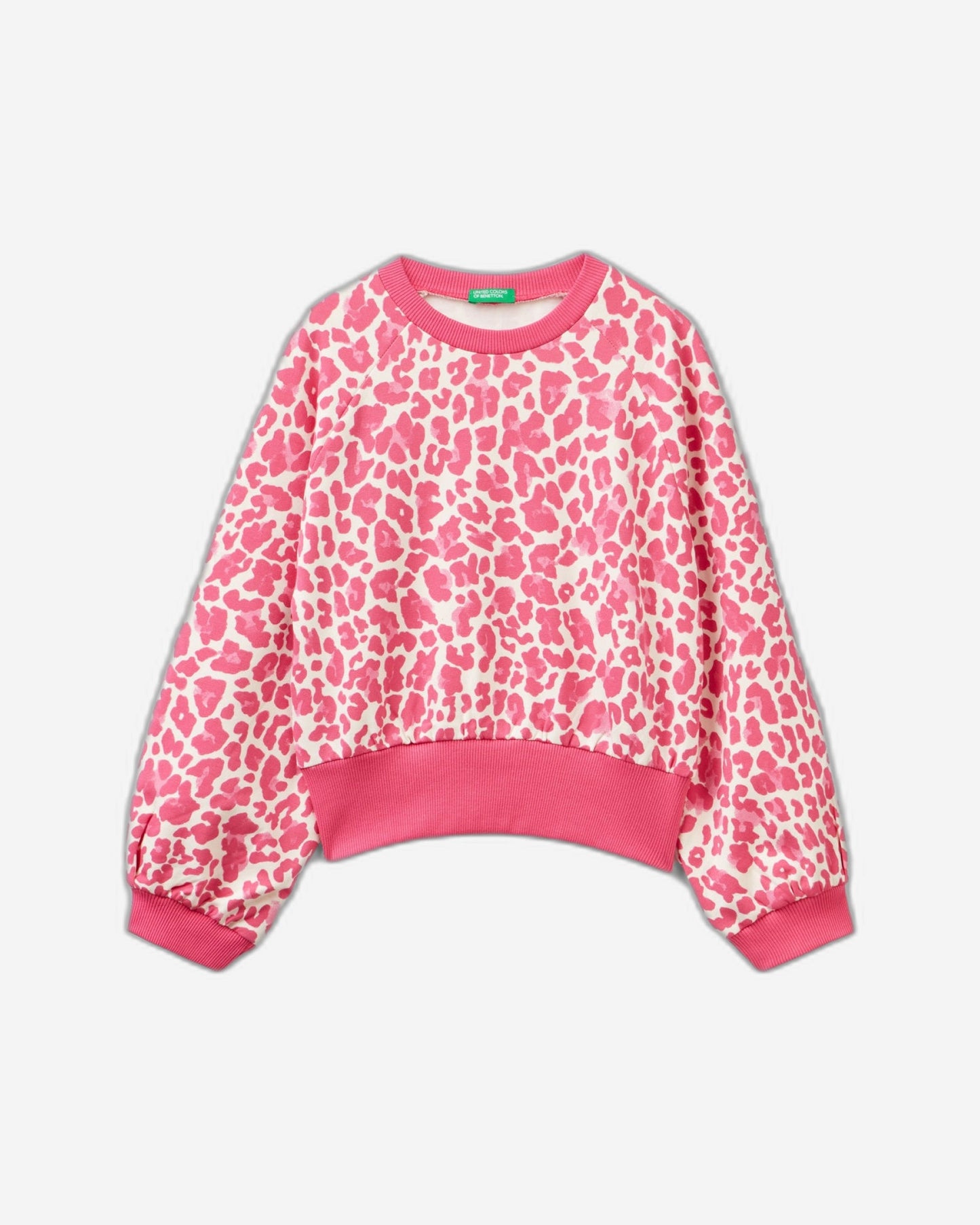 Animal print sweatshirt in stretch cotton blend