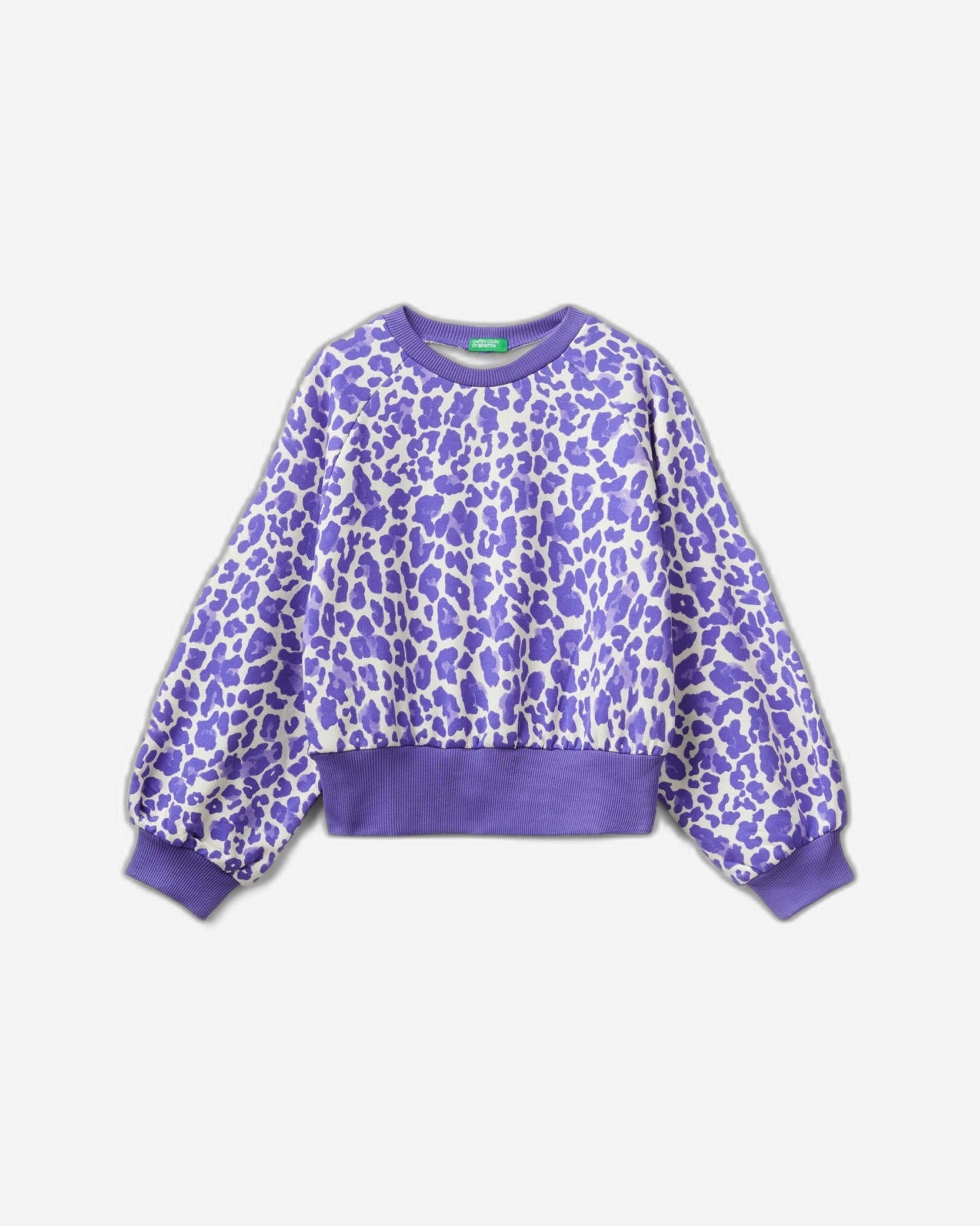 Animal print sweatshirt in stretch cotton blend