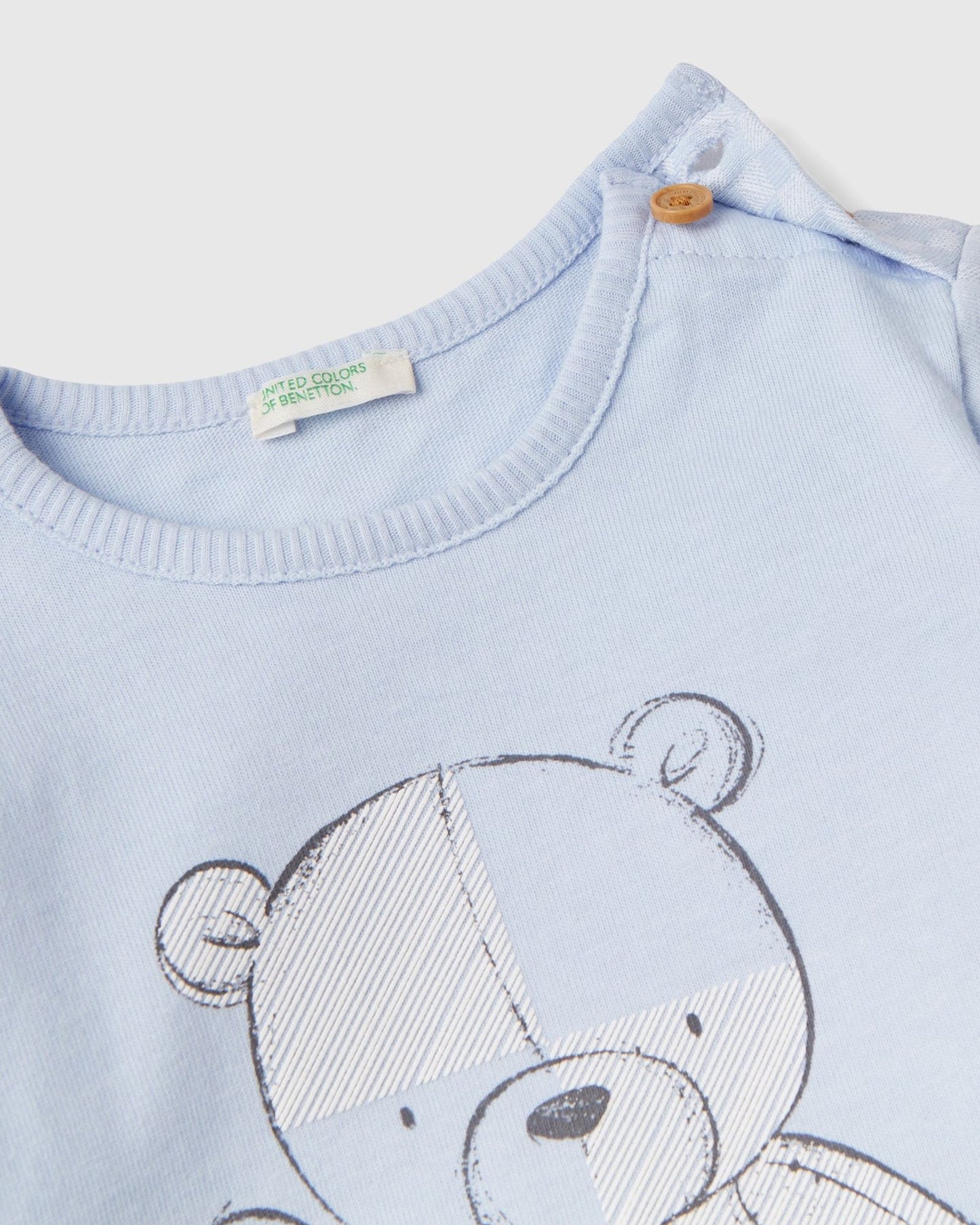 Optical t-shirt with teddy bear print