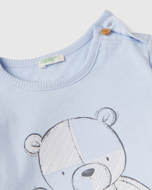 Optical t-shirt with teddy bear print