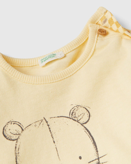 Optical t-shirt with teddy bear print