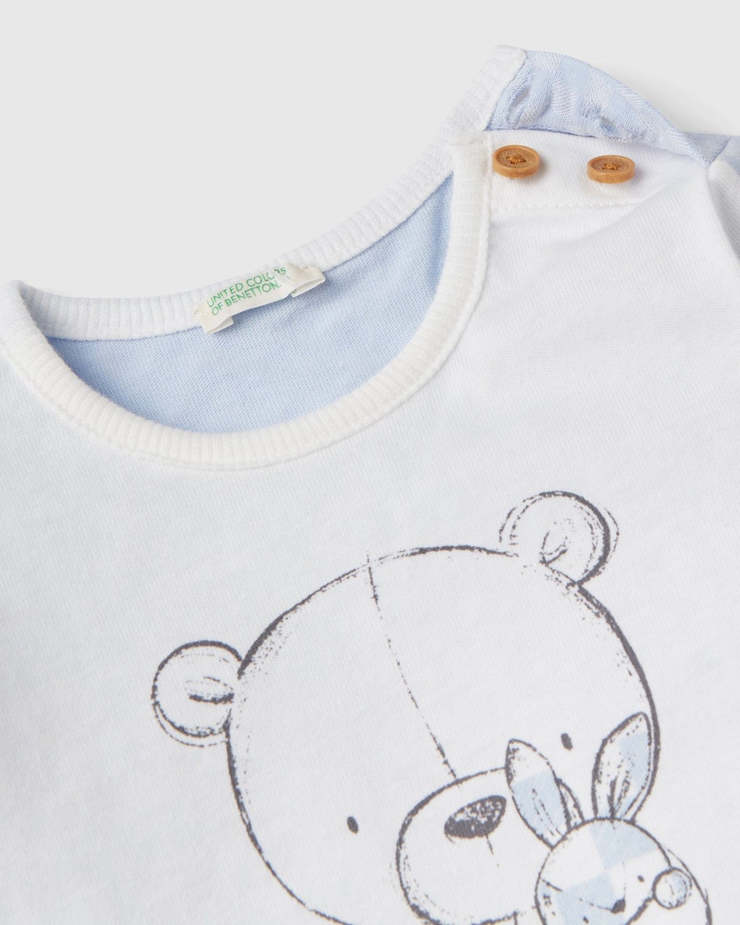 Optical t-shirt with teddy bear print