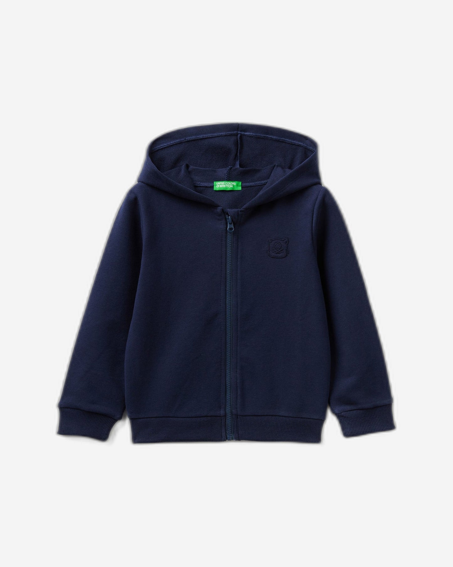 Warm sweatshirt with zip and embroidered logo