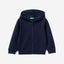 Warm sweatshirt with zip and embroidered logo
