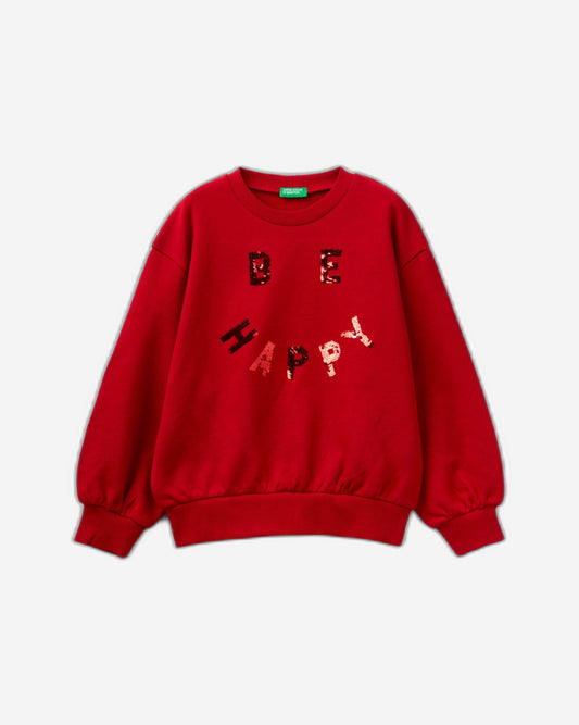 Sweatshirt with reversible sequins