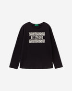 T-shirt in warm cotton with print