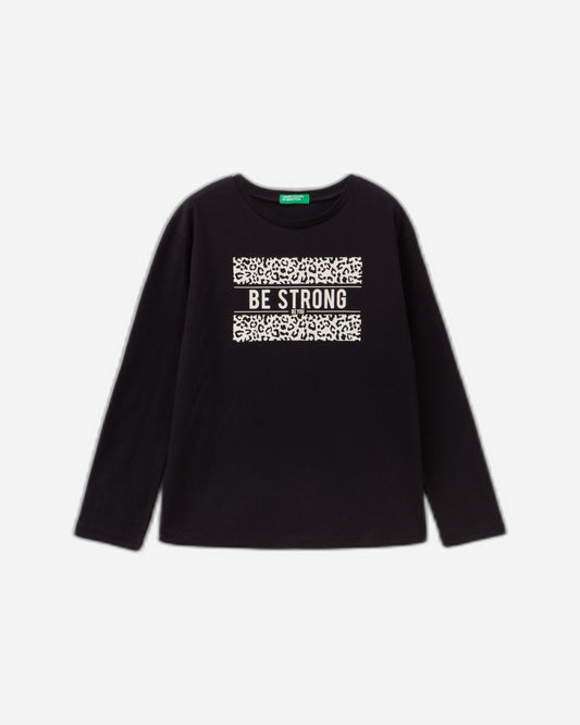 T-shirt in warm cotton with print